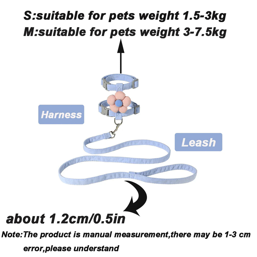 FurencePet™ BloomWalk - Adjustable Breathable Cat Harness & Leash Set