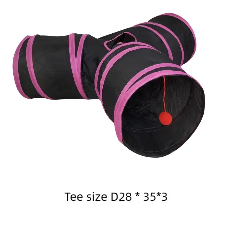 Cat Tunnel Tube Kitty Tunnel Bored Cat Pet Toys Peek Hole Toy Interactive for Indoor Cats Exercise Fun Reduce Anxiety Durable