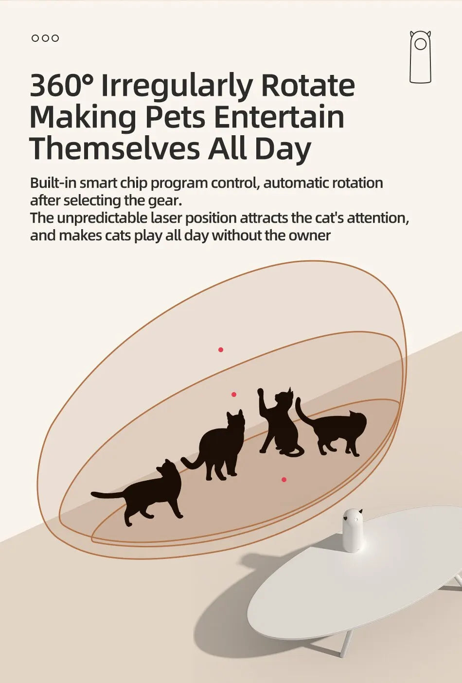 Automatic Laser Cat Toy Interactive Smart Teaser for Cats UK