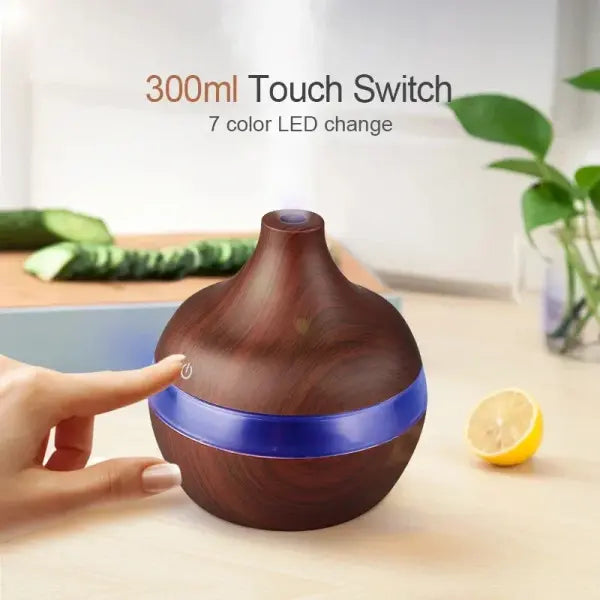 Ultrasonic air humidifier aroma diffuser unisex (300ml) for aromatherapy