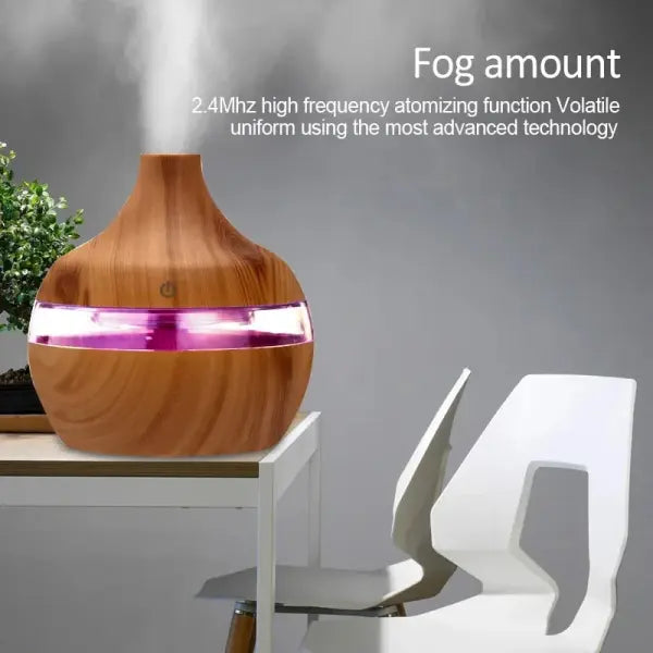 Ultrasonic air humidifier aroma diffuser unisex (300ml) for aromatherapy